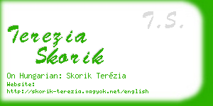 terezia skorik business card