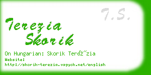 terezia skorik business card